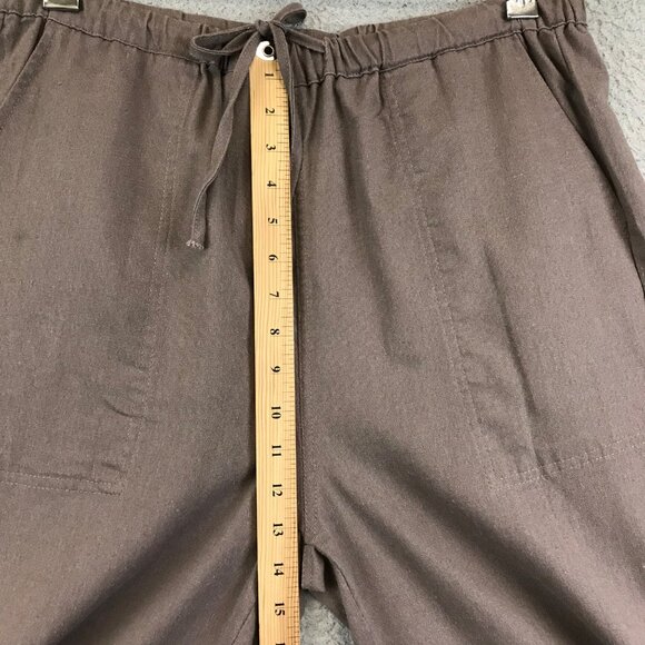 Coofandy Pants Womens Large Brown Cotton Elastic Waist Drawstring Straight Leg - Picture 6 of 9